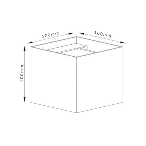LED fali lámpa 24V, 10W, Tunable White, CRI90, IP54, fehér