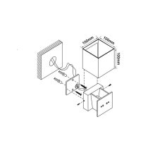 LED fali lámpa 24V, 8W, RGBW/2700K, CRI90, IP54 fekete