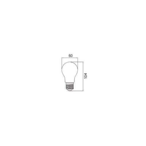 LED izzó 24V, 8W, 2700K, E27