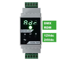   LED PWM Dimmer, 4 csatornás, DMX/RDM, 12-24V, 300W (150W @12V)