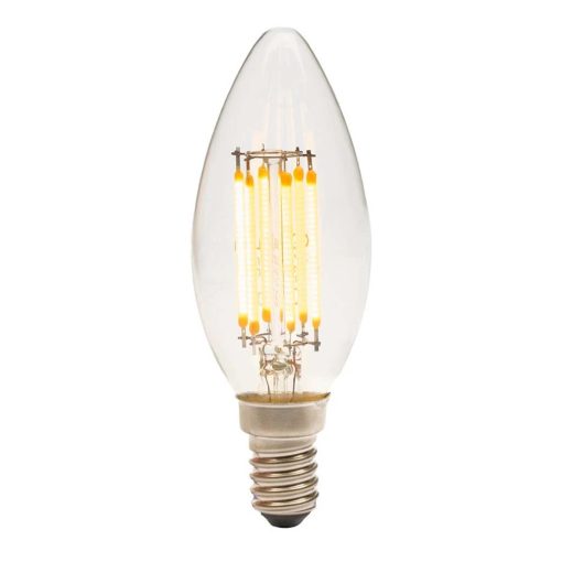LED Filament gyertyaalakú, 24V, 5W, 3000K, E14 